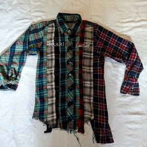 Baari Lucid Distressed Flannel shirt, Size Small